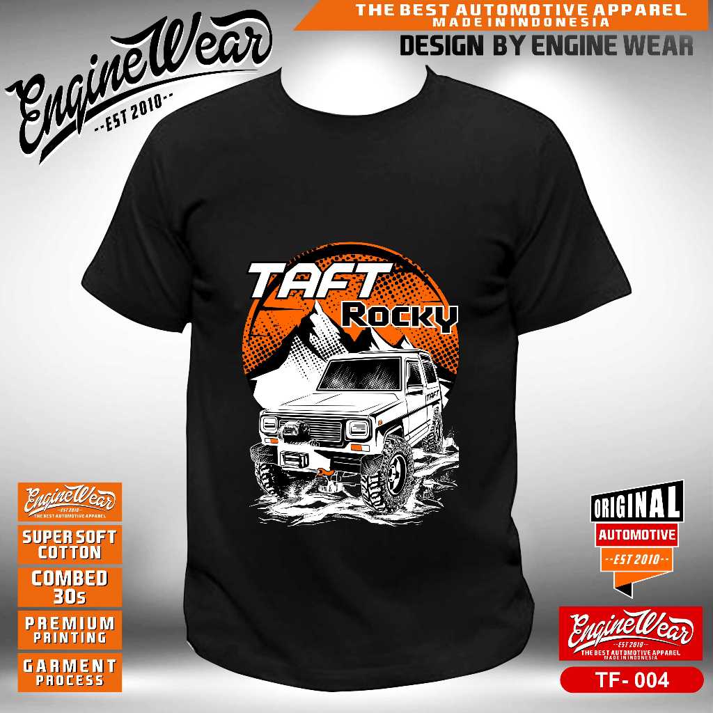 kaos taft rocky daihatsu taft GT tshirt jeep baju offroad otomotif 4WD rck - Enginewear