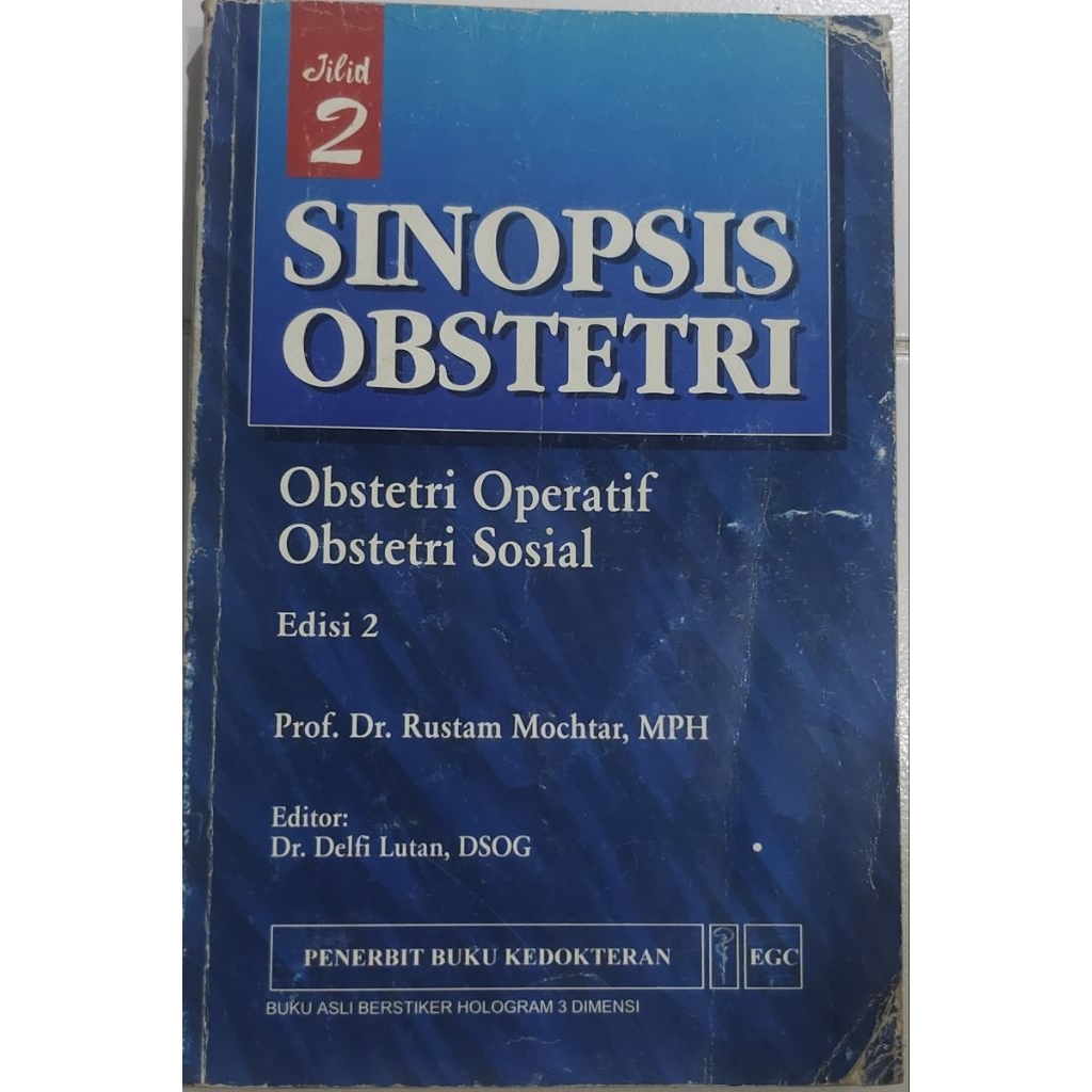 BUKU SINOPSIS OBSTETRI JILID 2 EDISI 2 BEKAS ORIGINAL
