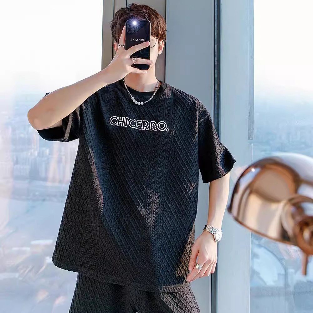 setelan pria baju oversize pria distro one set pria baju cowok korean style setelan kaos pria setela