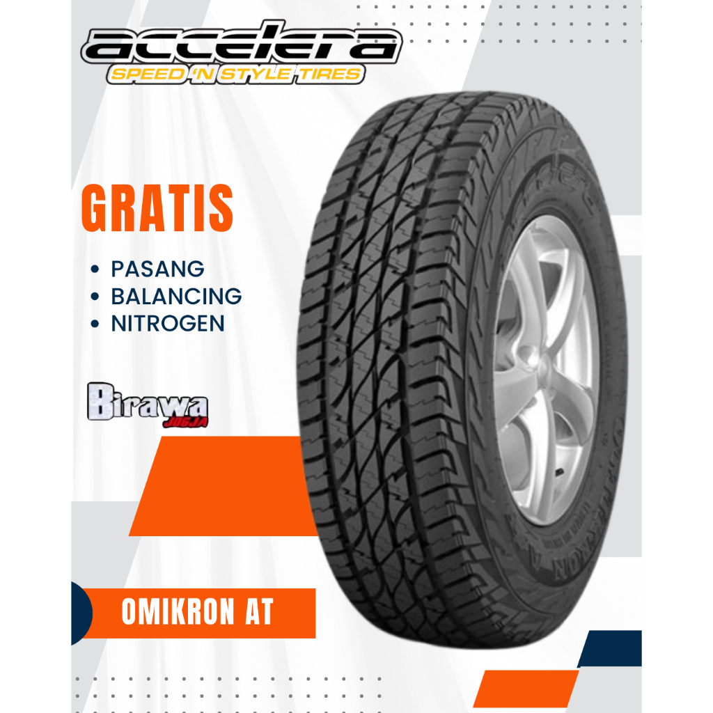 Ban 265/75 16 Ban AT R16 Ukuran 265 75 R16 Merk Accelera Omikron A/T ( Pasang Birawa )