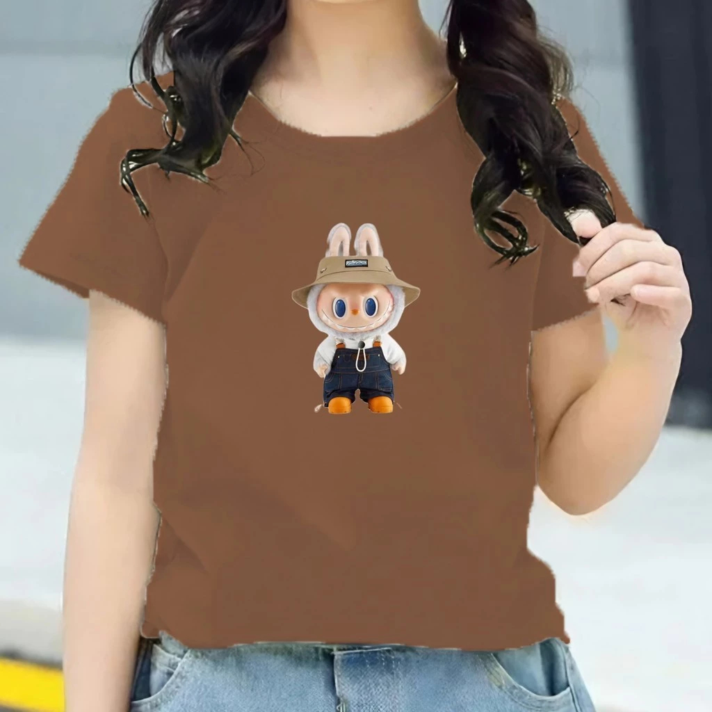 Kaos Oblong Anak Cewek Labubu DT71 – Baju Distro Ala Korea Trendy