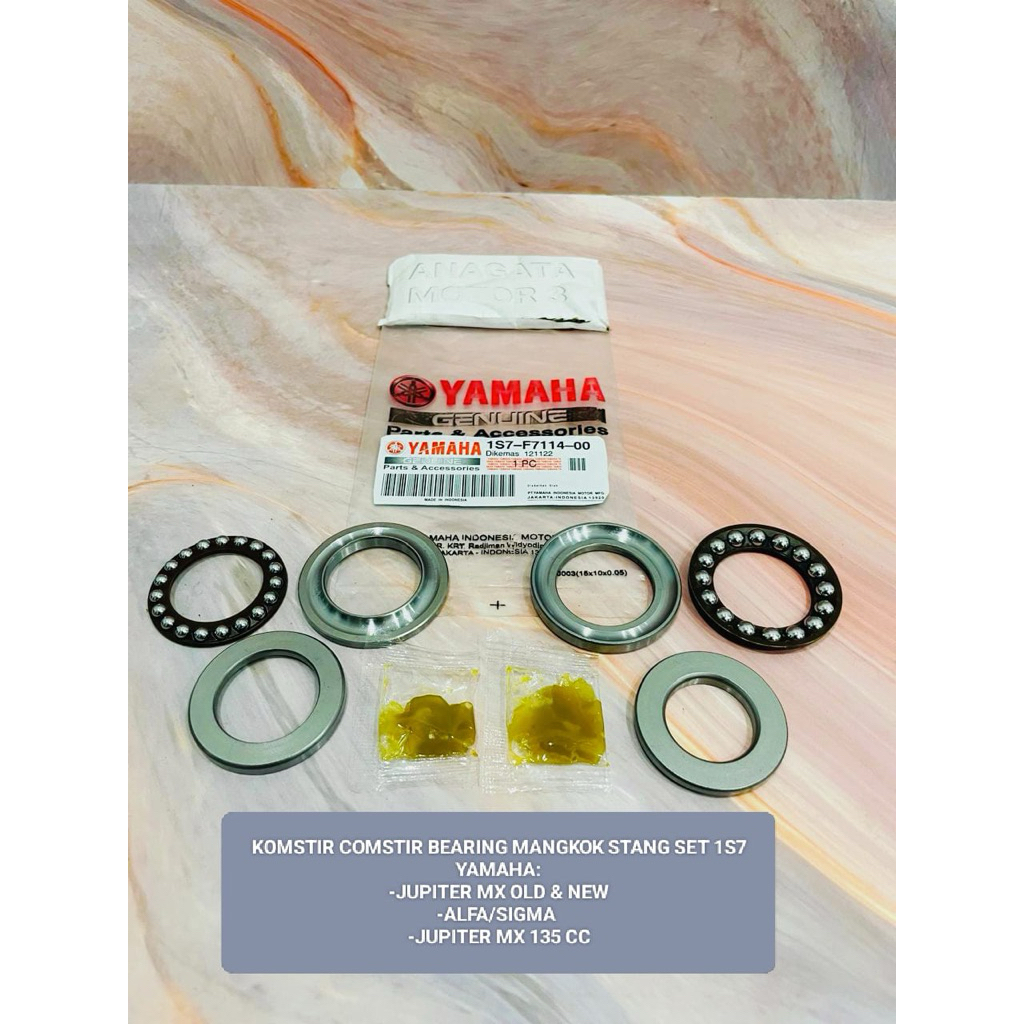 KOMSTIR COMSTIR BEARING MANGKOK STANG SET 1S7 YAMAHA JUPITER MX OLD & NEW ALFA/SIGMA JUPITER MX 135 