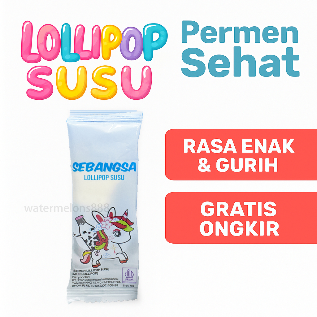 

Sebangsa Lollipop Rasa Susu Permen Manis Gurih Halal 8PCS Snack Camilan Enak Murah Viral