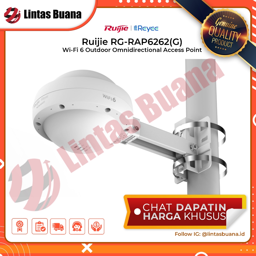 Ruijie Reyee RG-RAP6262(G) REYEE Wi-Fi 6 AX1800 Outdoor Omni-directional Access Point RG-RAP 6262 (G