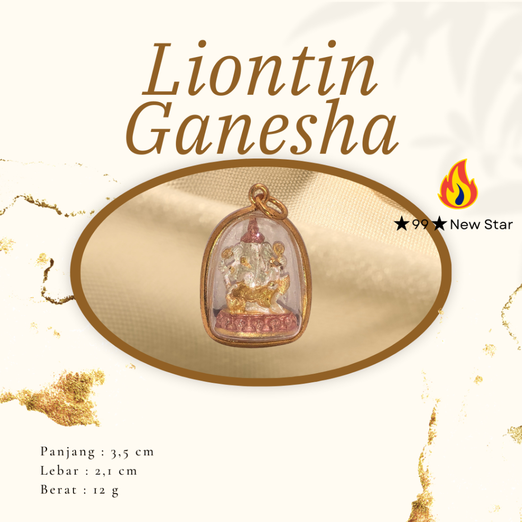 Liontin Ganesha Thailand Bahan Logam