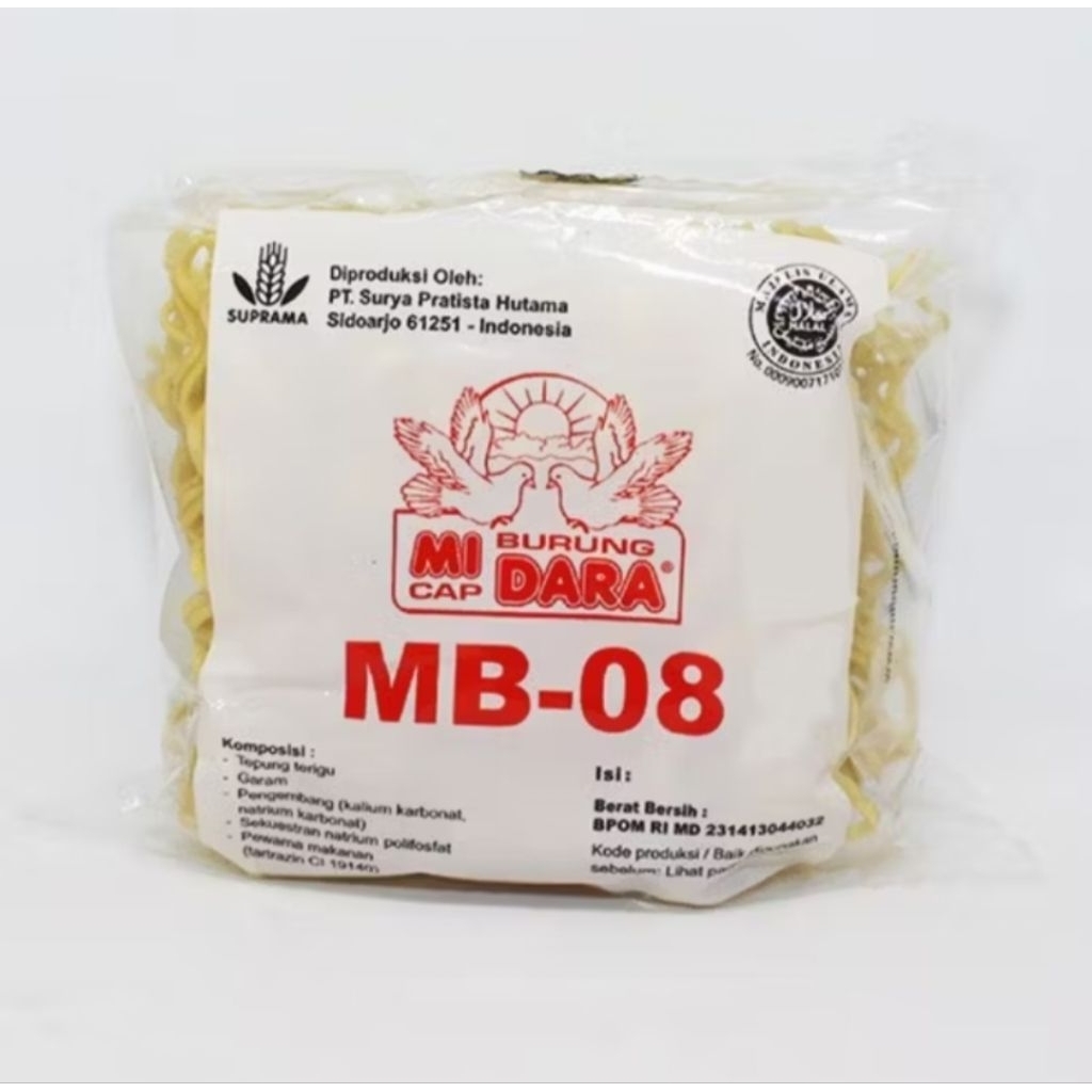 

Mi MB-08 mie cap Burung dara mie kering