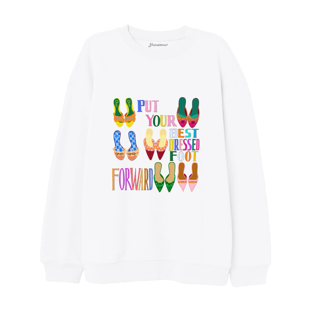DOLCE CREWNECK - Unisex Graphic Printed Oversized Sweatshirt Sweater Colorful Heels Stockholm Copenh