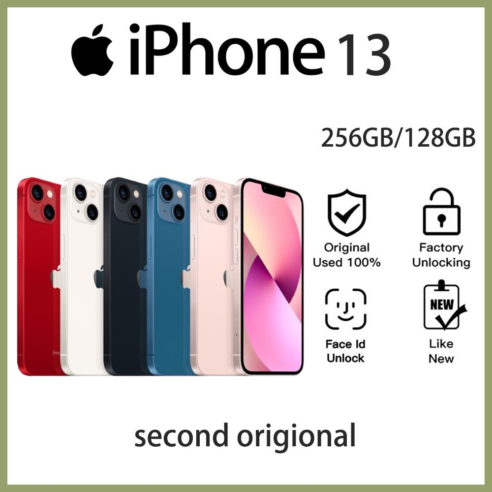 APPLE IPHONE 13 128GBI P13 Second ORI100% Fullset Mulus Normal No Recond No Refurbish 3utools fullgr