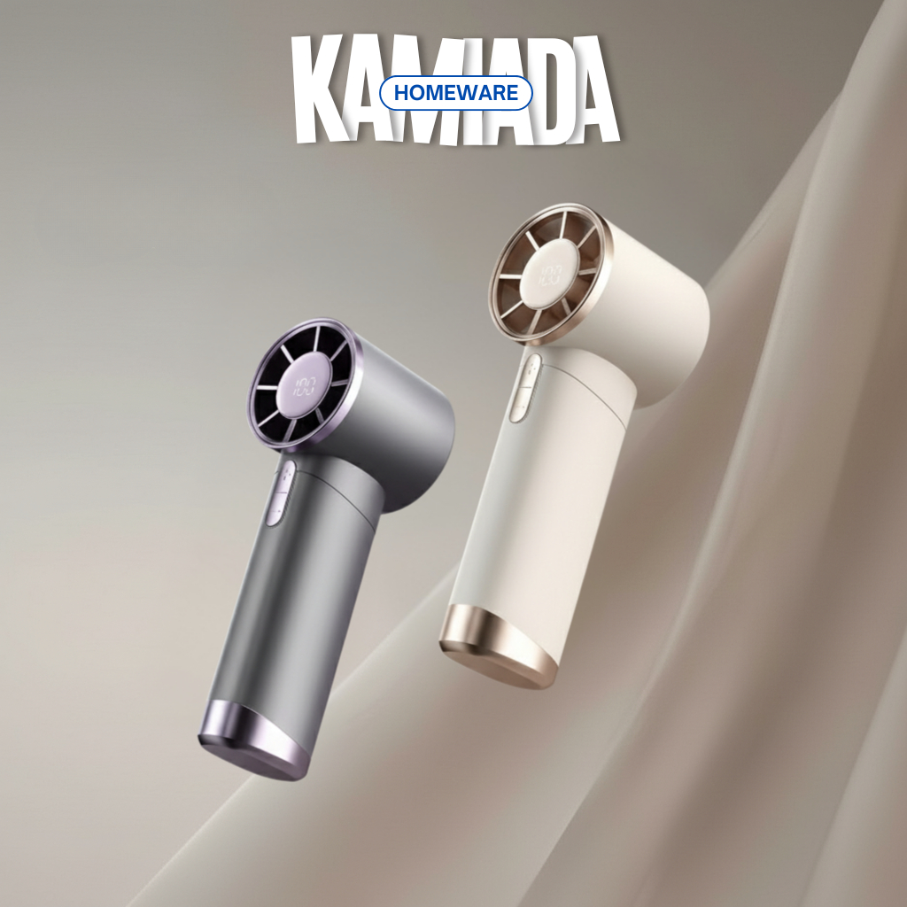 KIPAS ANGIN PORTABLE WUJI HANDHELD FAN / KIPAS ANGIN TURBO 100 SPEED DIGITAL FAN COOLER