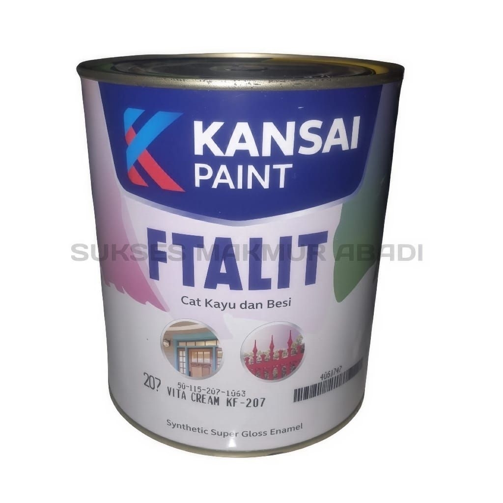 FTALIT CAT KAYU BESI 207 VITA CREAM 157 IVORY WHITE 1 KG KANSAI PAINT/CAT FTALIT/KANSAI