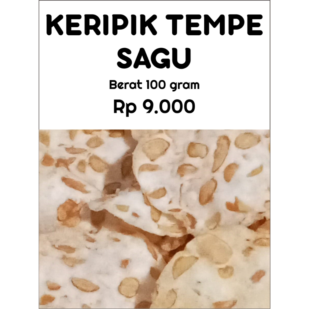 

Keripik Tempe Sagu Renyah 100 Gram – Camilan Gurih Enak Murah Rp 9.000