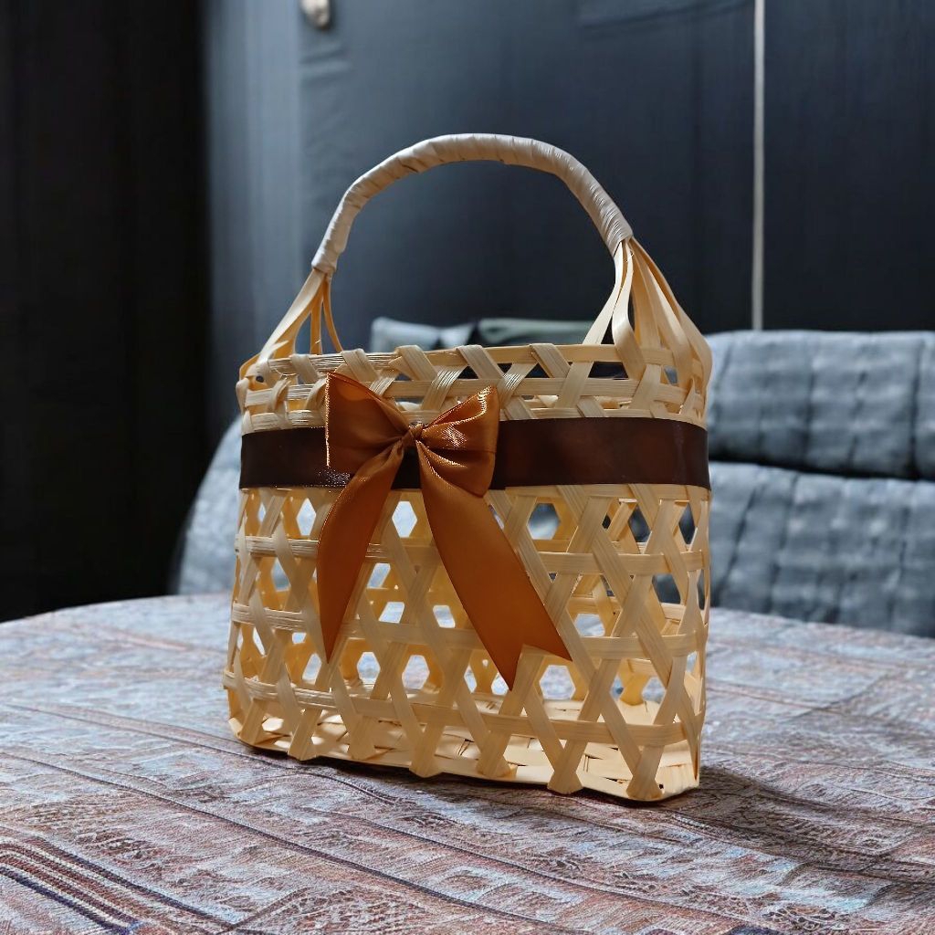 tas keranjang bambu/hampers lebaran/keranjang buah