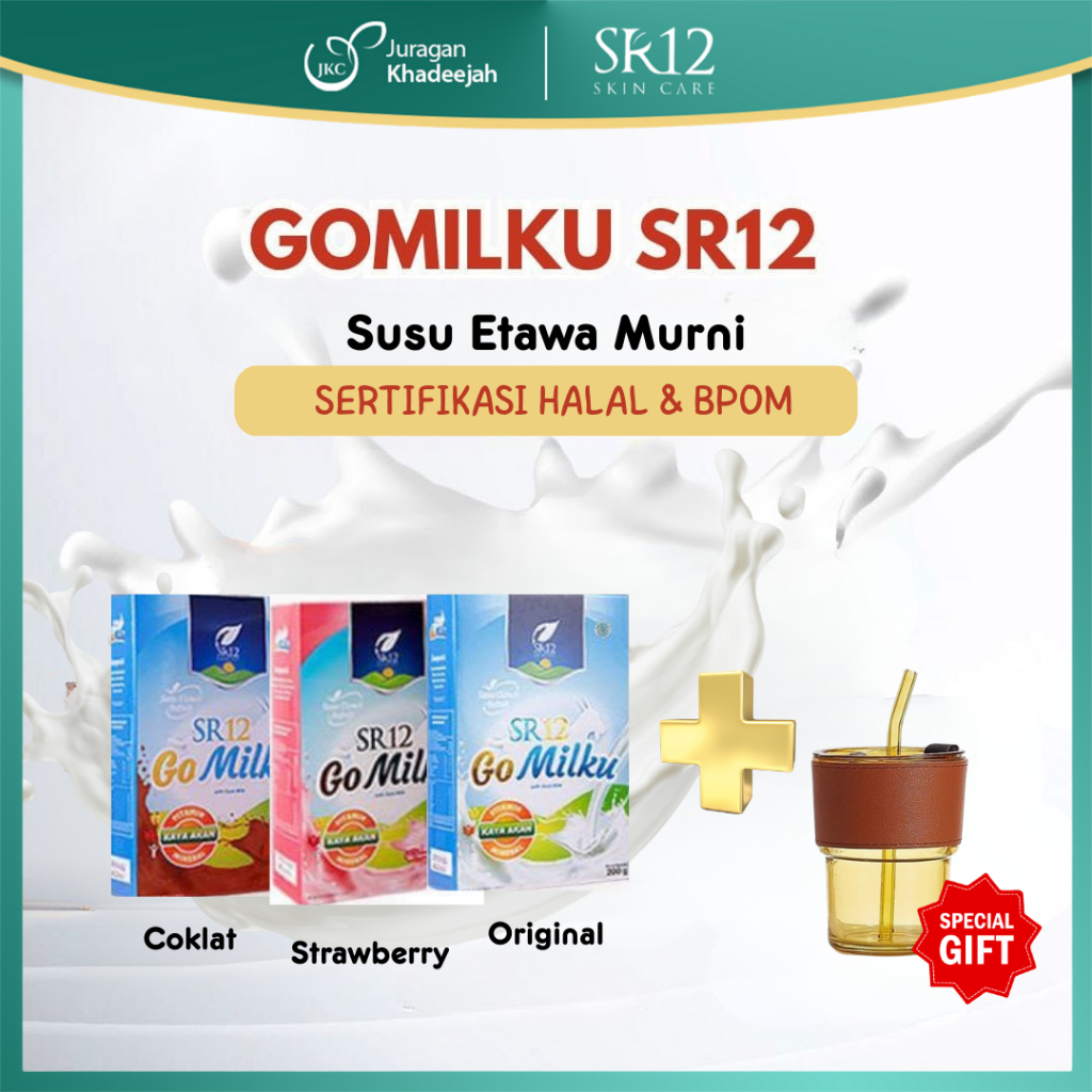 

Gomilku SR12 - Susu Kambing Etawa | Susu Kambing Bubuk | Susu Kambing Murni HALAL & BPOM