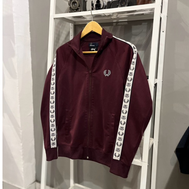 Tracktop Fred Perry X Stussy Taped Maroon S
