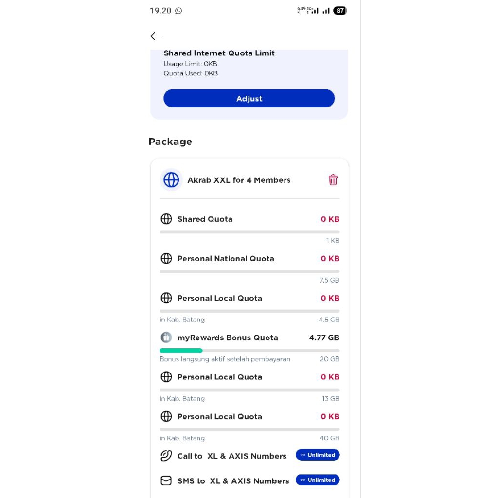 KARTU PERDANA XL AKRAB DISC 60% XXL PLATINUM