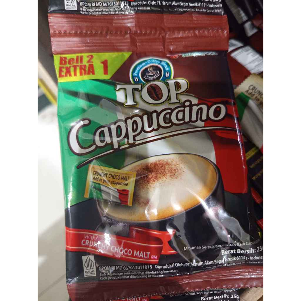 

KOPI INSTAN TOP CAPPUCINO RENCENG ISI 10 SACHET
