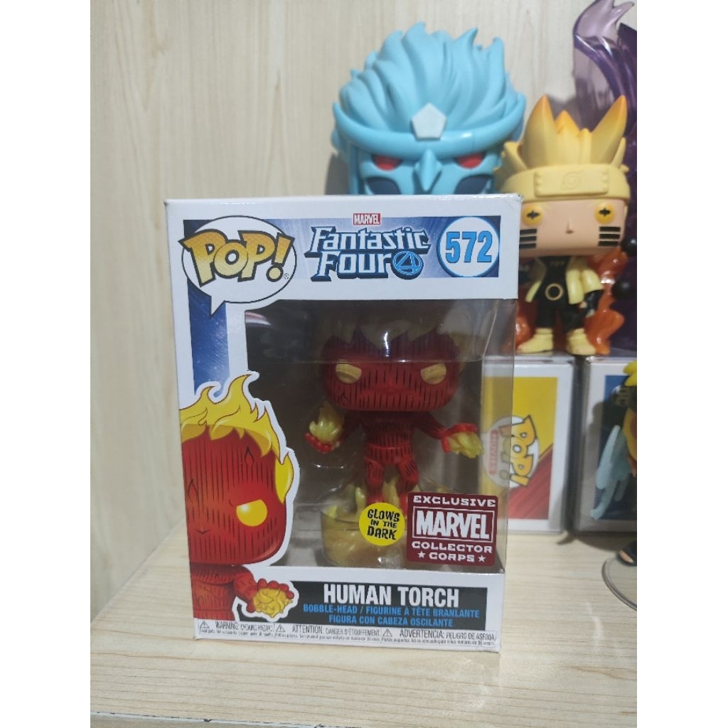 Funko Pop Firestorm (Glow)+(Marvel Collector Corps) #572