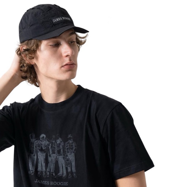 topi caps JAMES BOOGIE packable hat BLACK