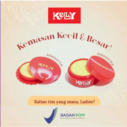 Kelly Pearl Cream 5gr & 15gr Cream Pemutih Wajah
