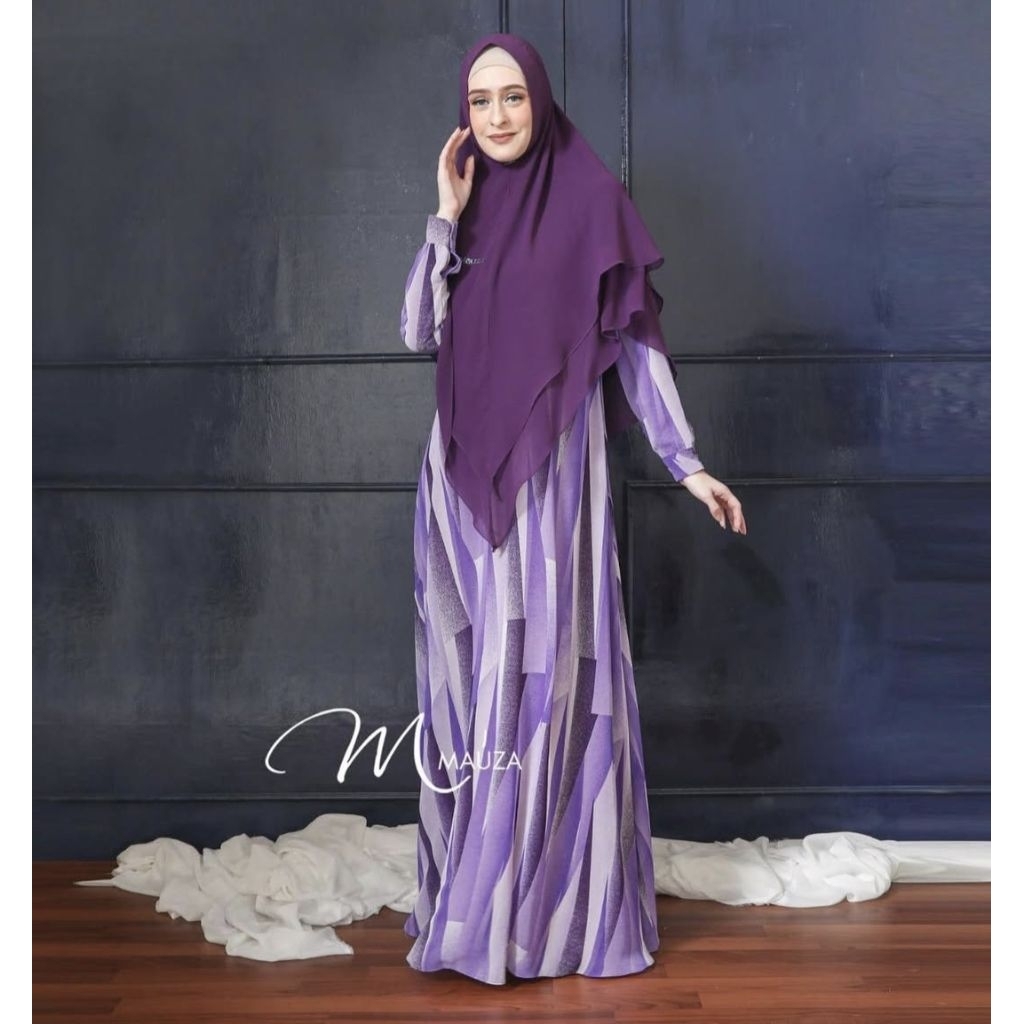 Gamis Mauza Syari / Dress Milkah Violet By Mauza Syari