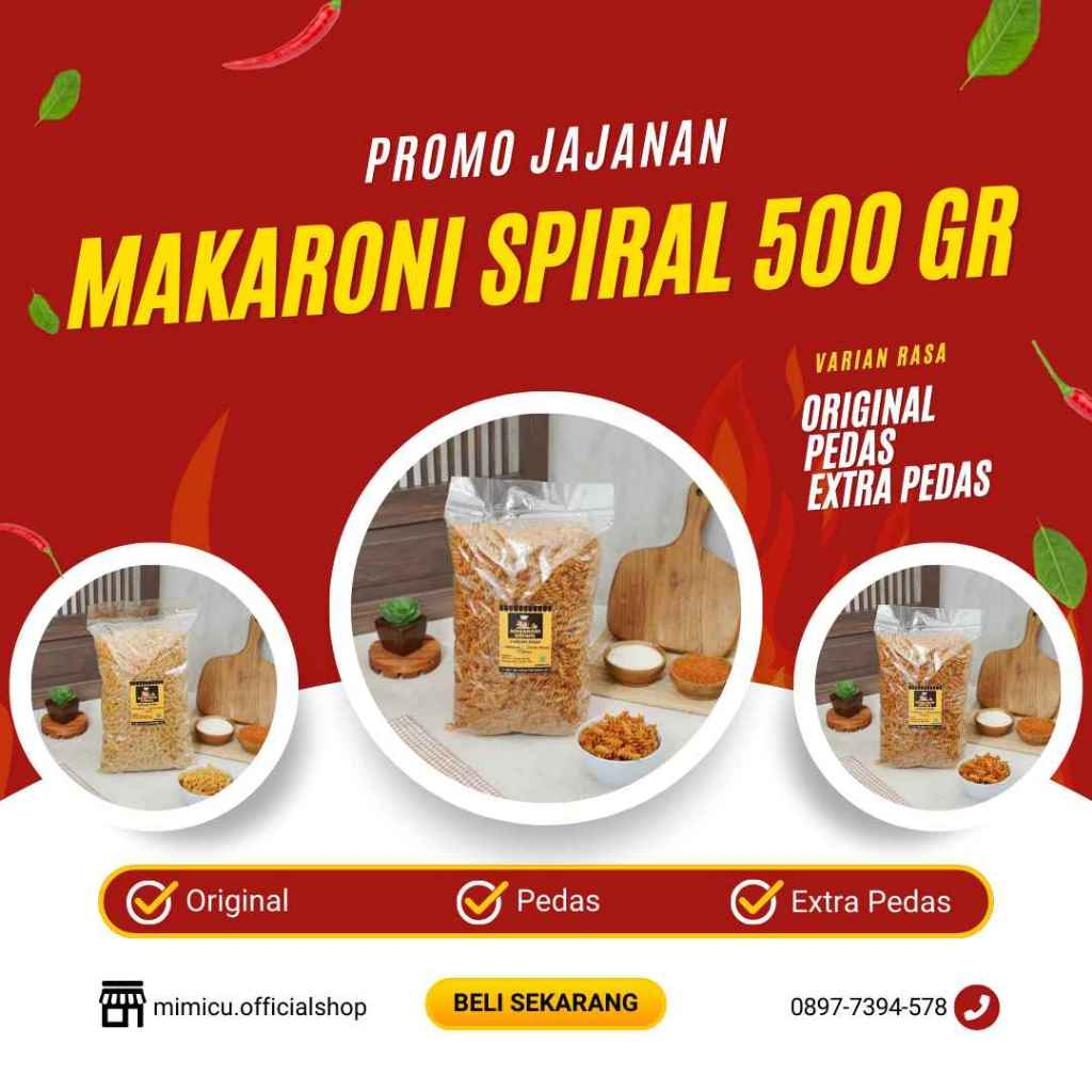 

Makaroni Kriwil Cap Koki Tasikmalaya 500gr