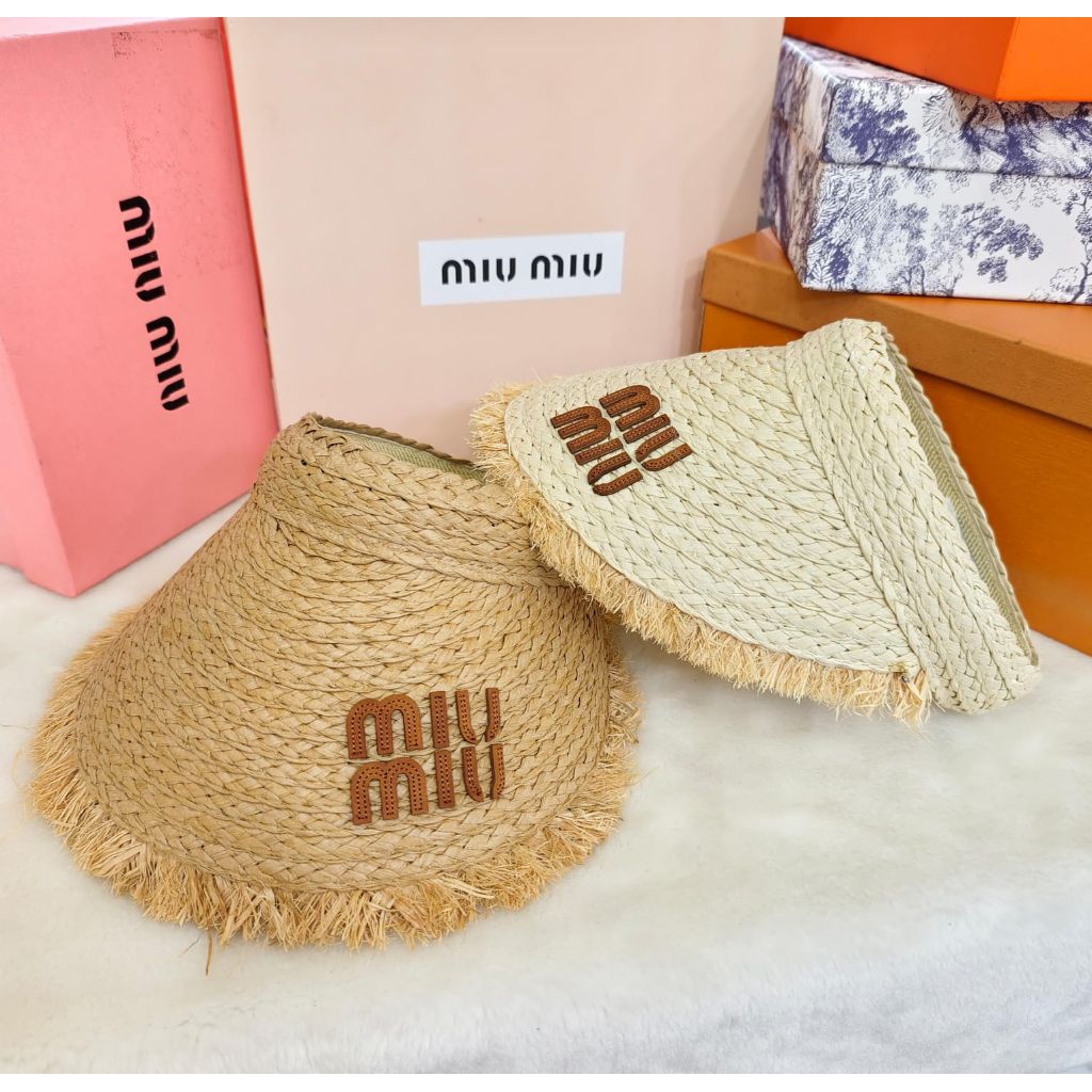 Topi Visor Mu Wanita Topi Golf Jerami Korea Topi Pantai Wanita Lebar Topi Outdor Topi Senam Zumba Pr