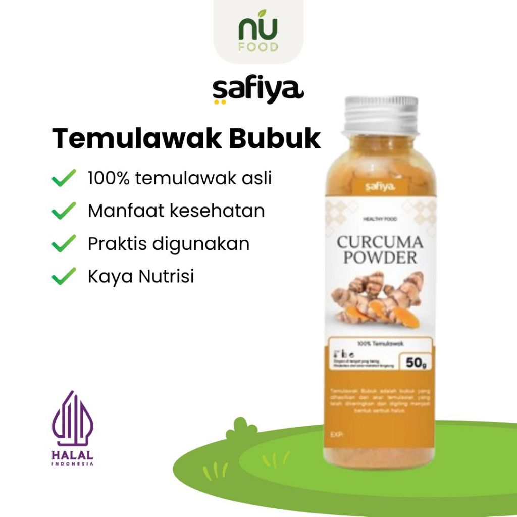 

Safiya Temulawak Bubuk 50 Gram Rempah Bumbu Dapur / Racikan Bubuk Temulawak Asli Murni Halal