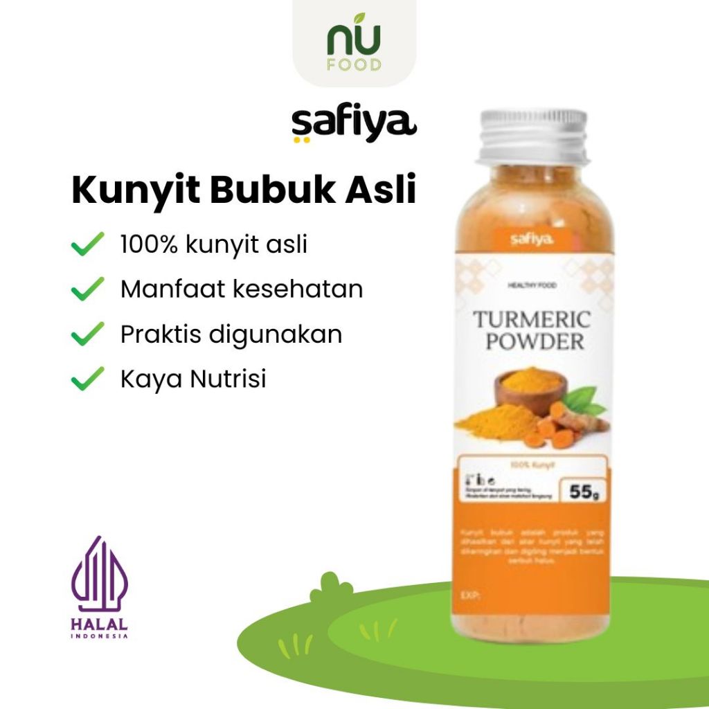

Safiya Kunyit Bubuk Asli 100% Rempah Bumbu Dapur 55 Gram Asli