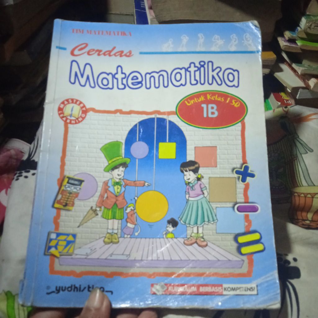 buku Cerdas Matematika untuk kelas 1 SD 1B, kurikulum berbasis kompetensi, buku original jadul