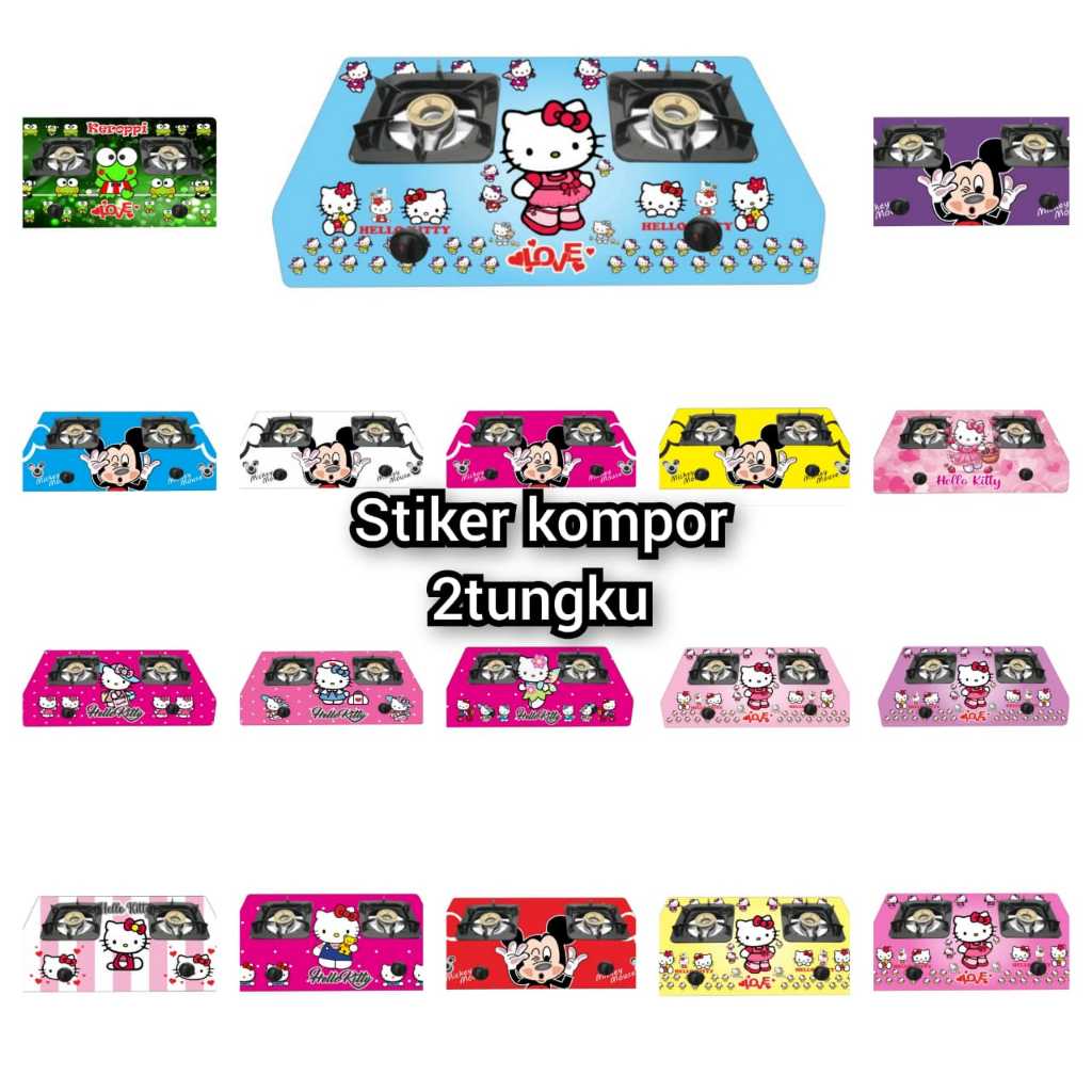 STIKER KOMPOR 2 TUNGKU MOTIF KARAKTER