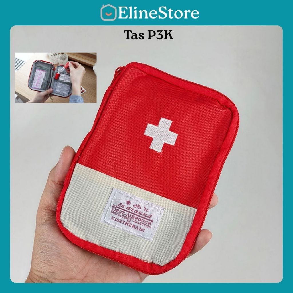 TAS MINI OBAT PORTABLE / TRAVEL MEDICINE POUCH P3K / KOTAK OBAT MINI ORGANIZER / TEMPAT OBAT