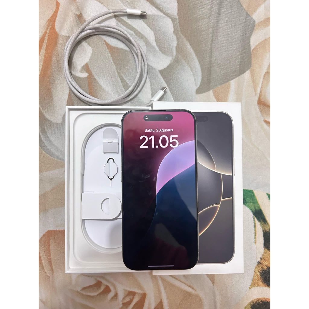 Iphone 16pro 128gb natural titanium resmi ibox