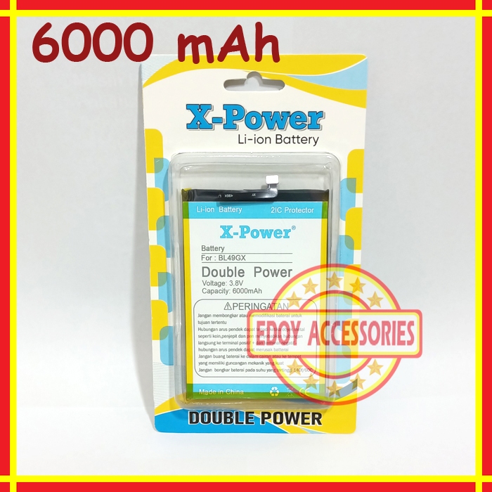 Batre Infinix Note 7 Lite X656 Double Power BL49GX Batu Baterai Battery Tanam