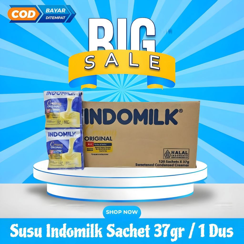 Susu Indomilk Sachet 1 Dus/Karton Isi 20pack/120 Sachet