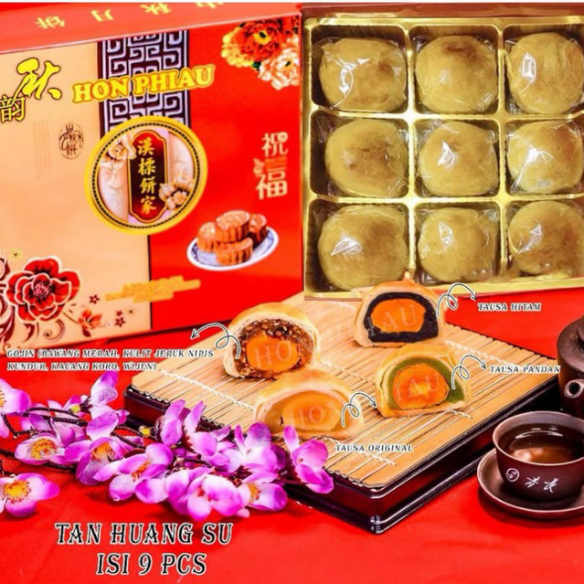 

MOONCAKE TANHUANGSU NONHALAL MERK HONPHIAU khas SINGKAWANG / KUE BULAN KALIMANTAN