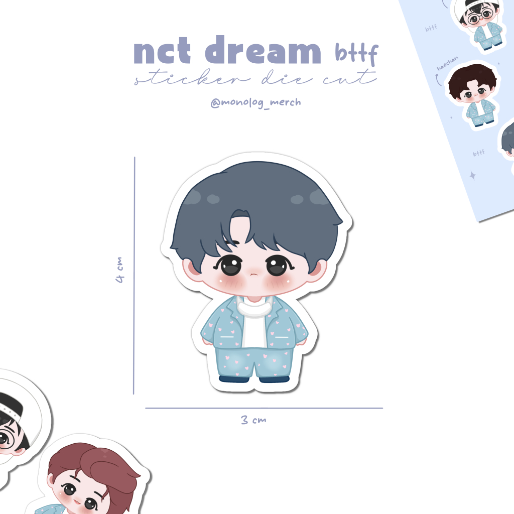 Sticker nct dream bttf chibi die cut