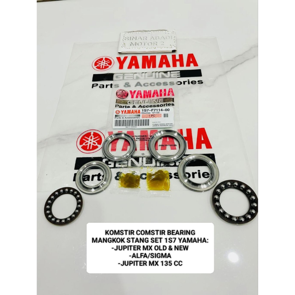 KOMSTIR COMSTIR BEARING MANGKOK STANG SET 1S7 YAMAHA JUPITER MX OLD & NEW ALFA/SIGMA JUPITER MX 135 
