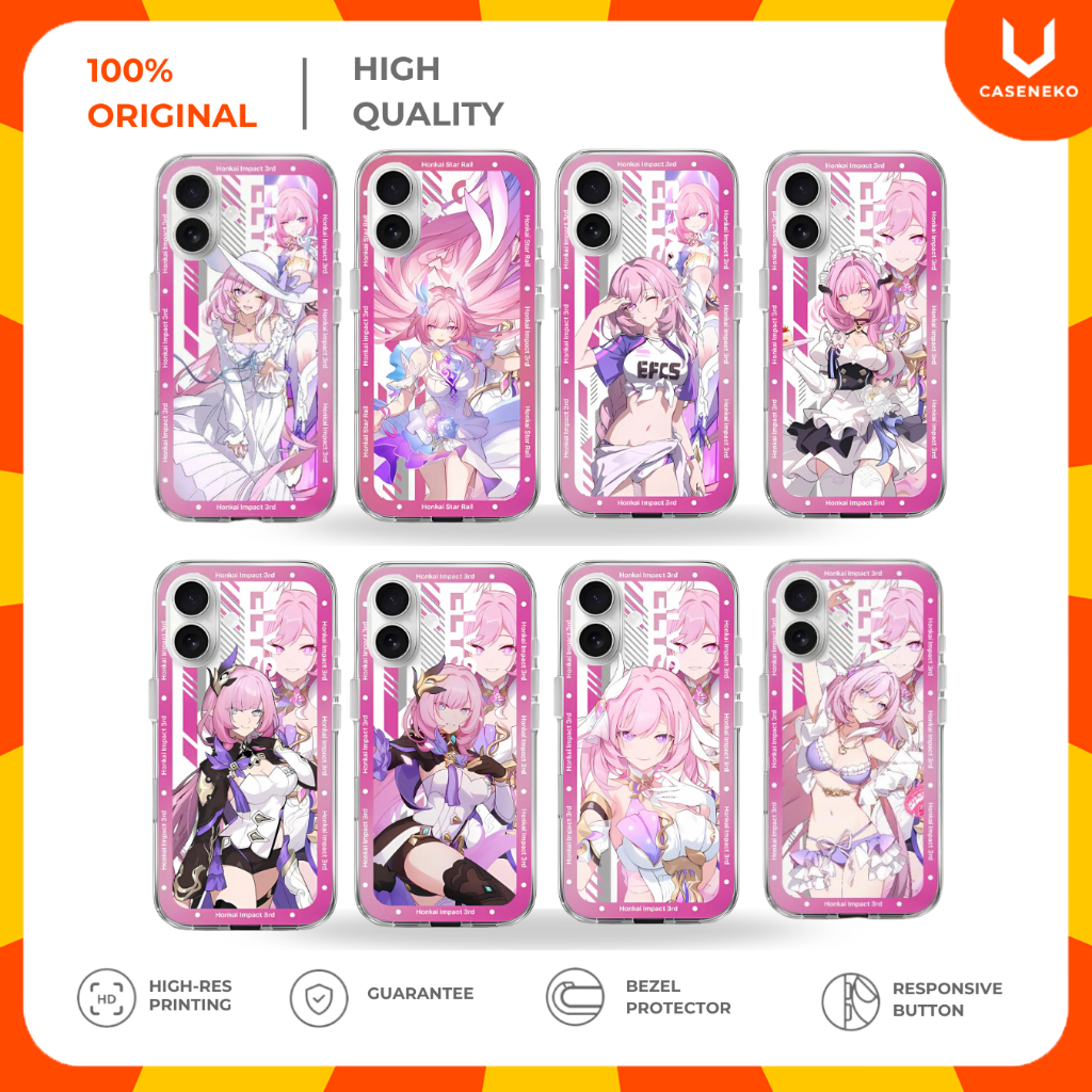 Cyrene Custom Phone Case HP Honkai Star Rail Elysia Honkai Impact 3rd HI Caseneko iPhone Samsung Alm
