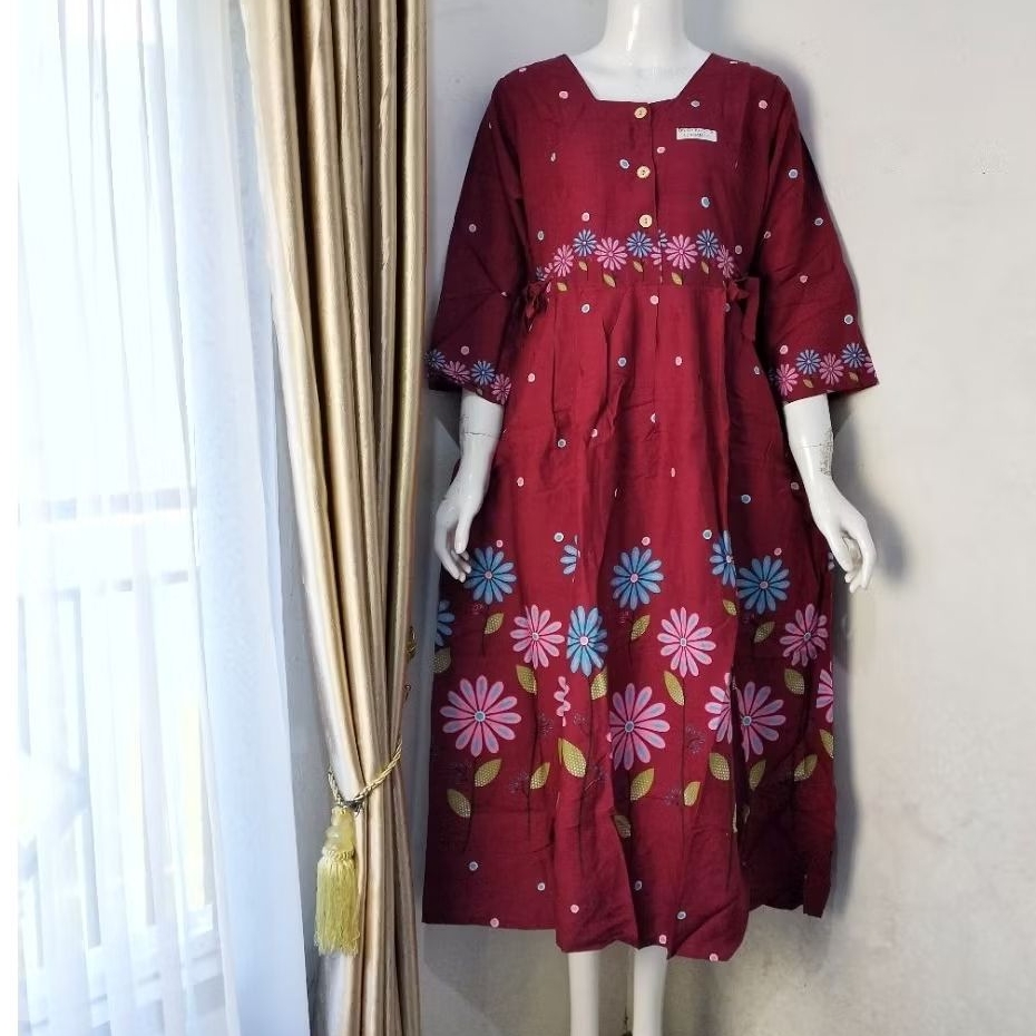 BATIK H.A.P Daster Chibi Lengan 7/8 Panjang Semata Kaki Original Batik H.A.P Busui Friendly Bahan Ra