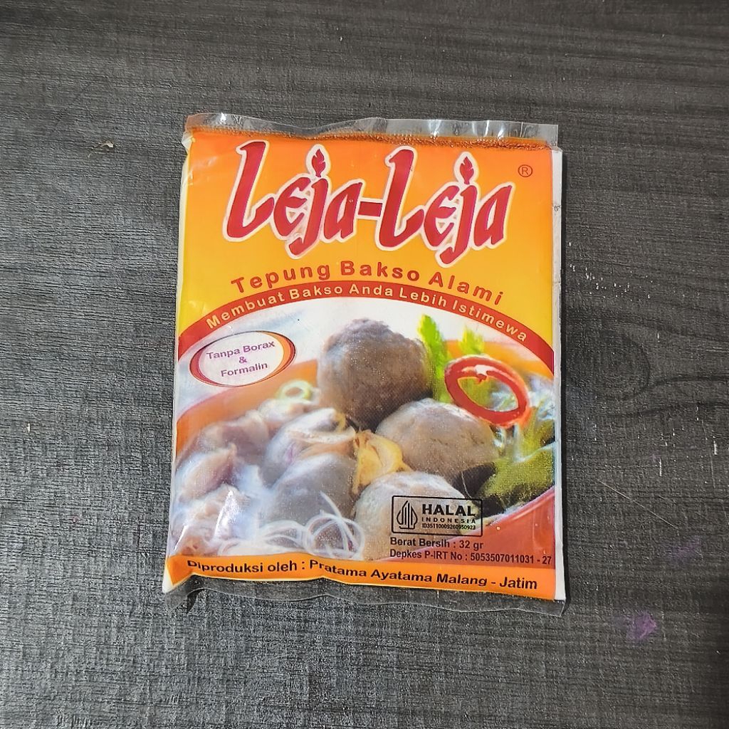 

LEJA-LEJA TEPUNG BAKSO 32GR / LEJA LEJA 32GR / LEJA-LEJA BUMBU ADONAN BAKSO