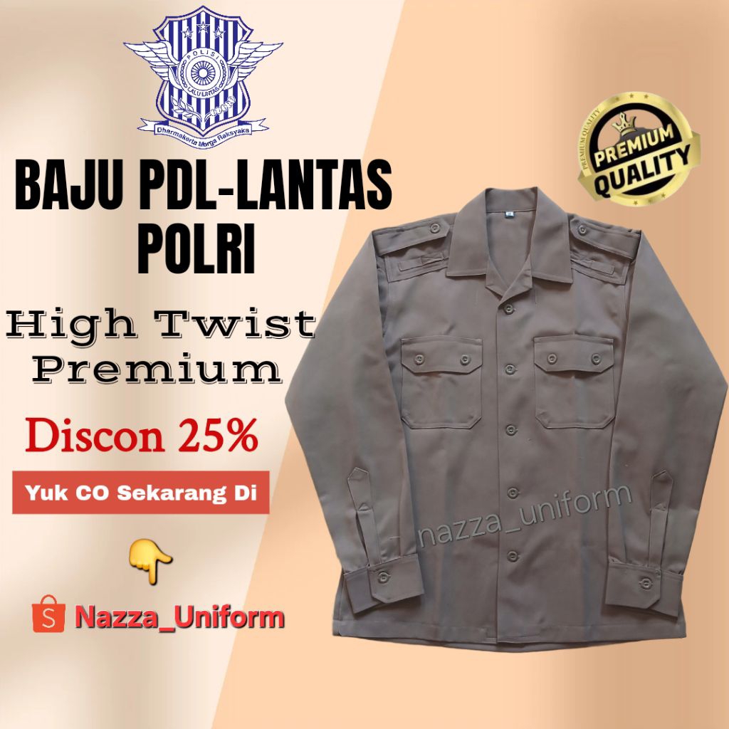 BAJU PDL_LANTAS/POLANTAS POLRI TERBARU High Twist PREMIUM