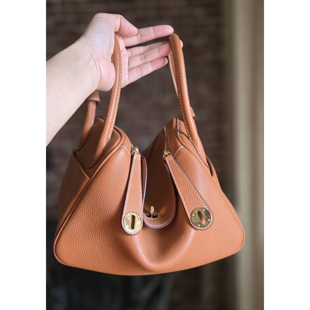 Tas lindy nobrand kulas gold hardware size 26cm/tas preloved/tas kulit asli/tas kulas preloved