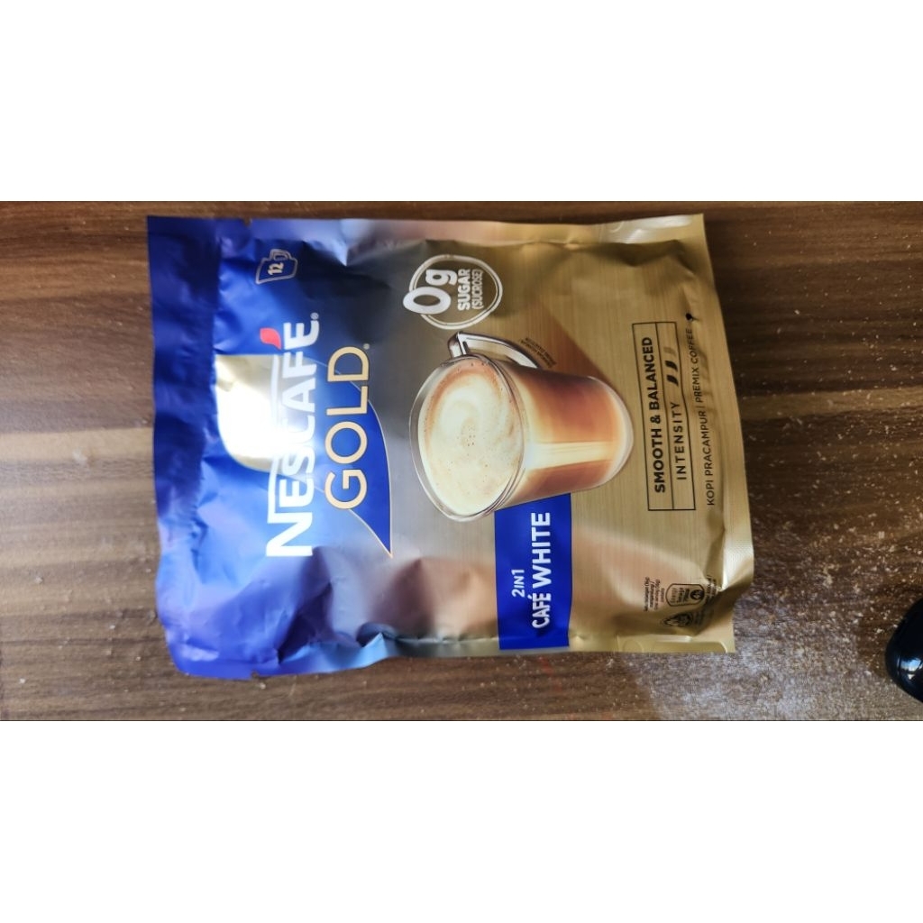 

Nesacfe Gold 2in1 Cafe White 0 sugar (12Sachet x 16gr) ORIGINAL