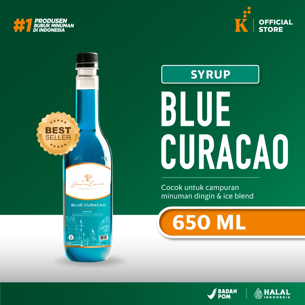 

Syrup Premium Javaland Sirup Aneka rasa Blue Curacao 650 ml