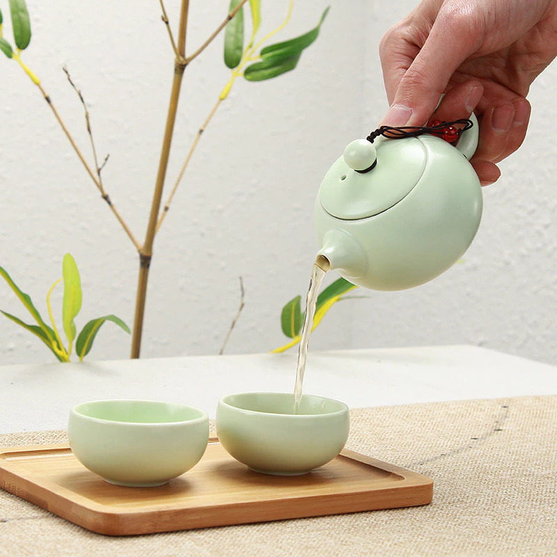 CHINESE TEA SET 4 CUP CERAMIC TRADITIONAL  HAMPERS / TEA POT SET 4 CUP