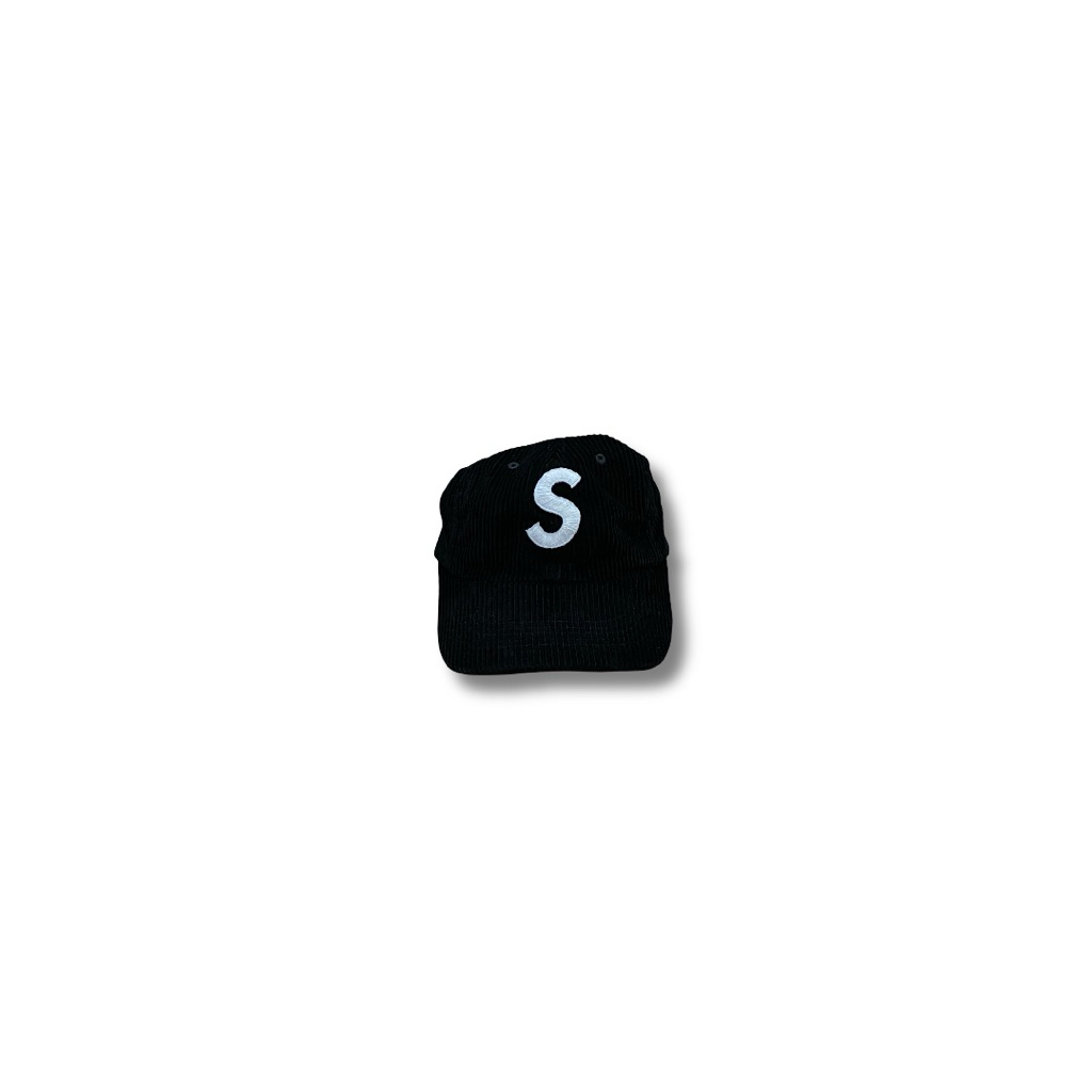 supreme corduroy S logo 6 panel hat