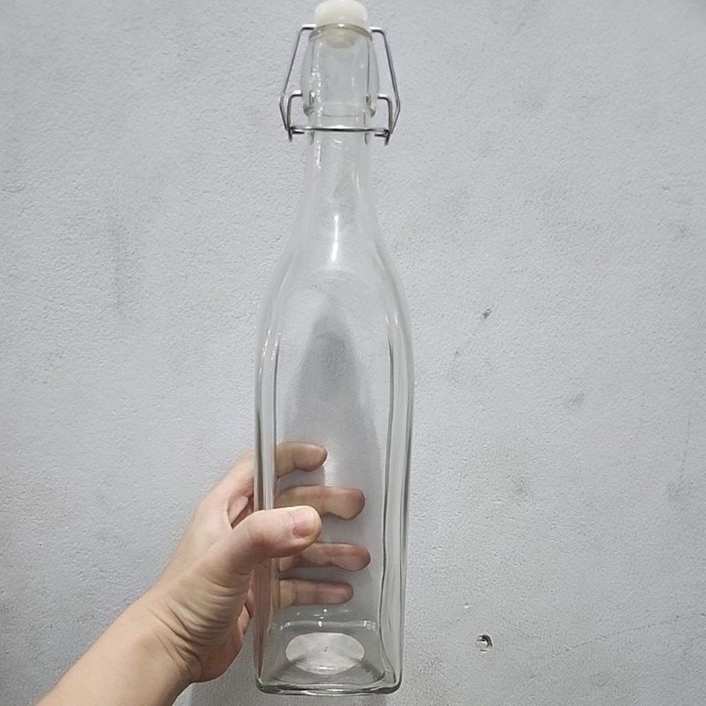 Botol Kaca 1 ltr Tutup swing botol jamu kaca botol madu kaca