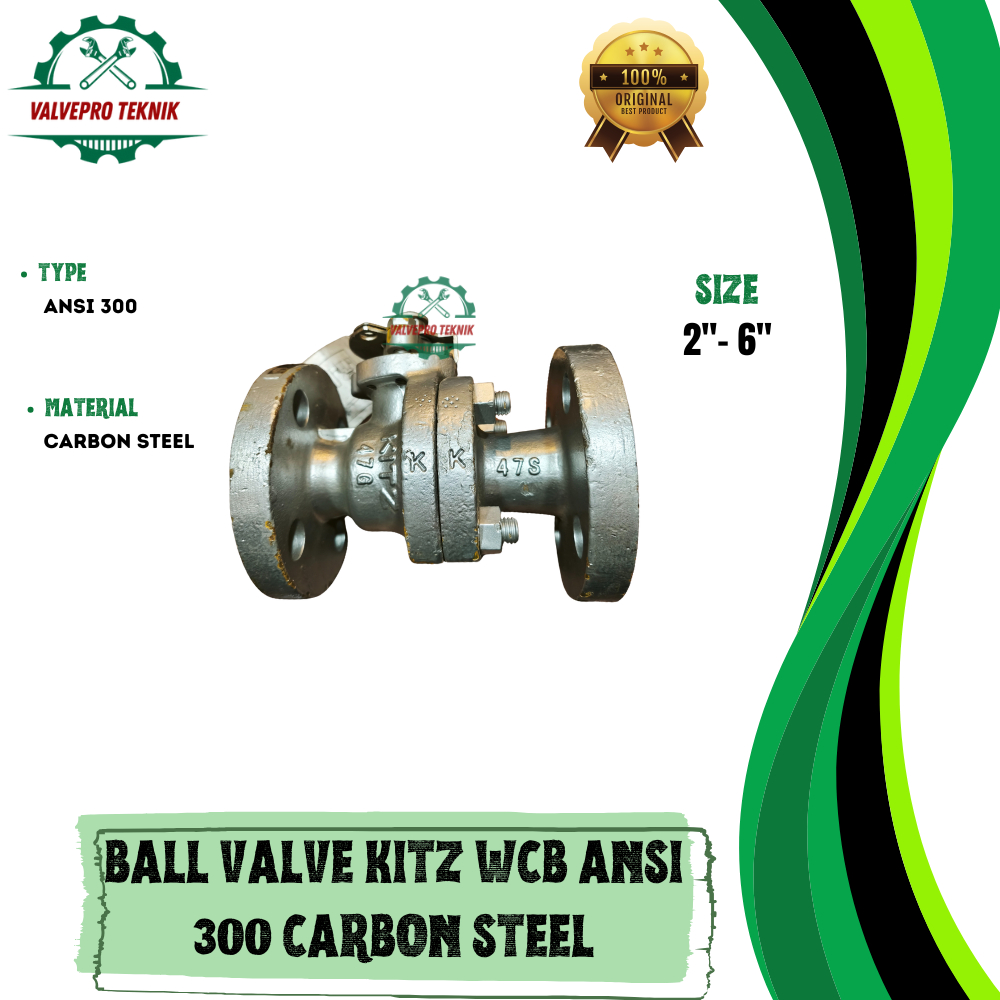 BALL VALVE KITZ WCB 6" INCH FLANGE ANSI 300 ORIGINAL