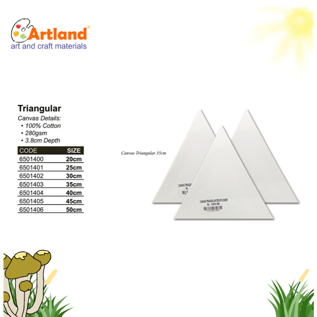 

De Goya Triangular Canvas 280gsm – Kanvas Lukis Segitiga 100% Katun Premium Unik & Artistik