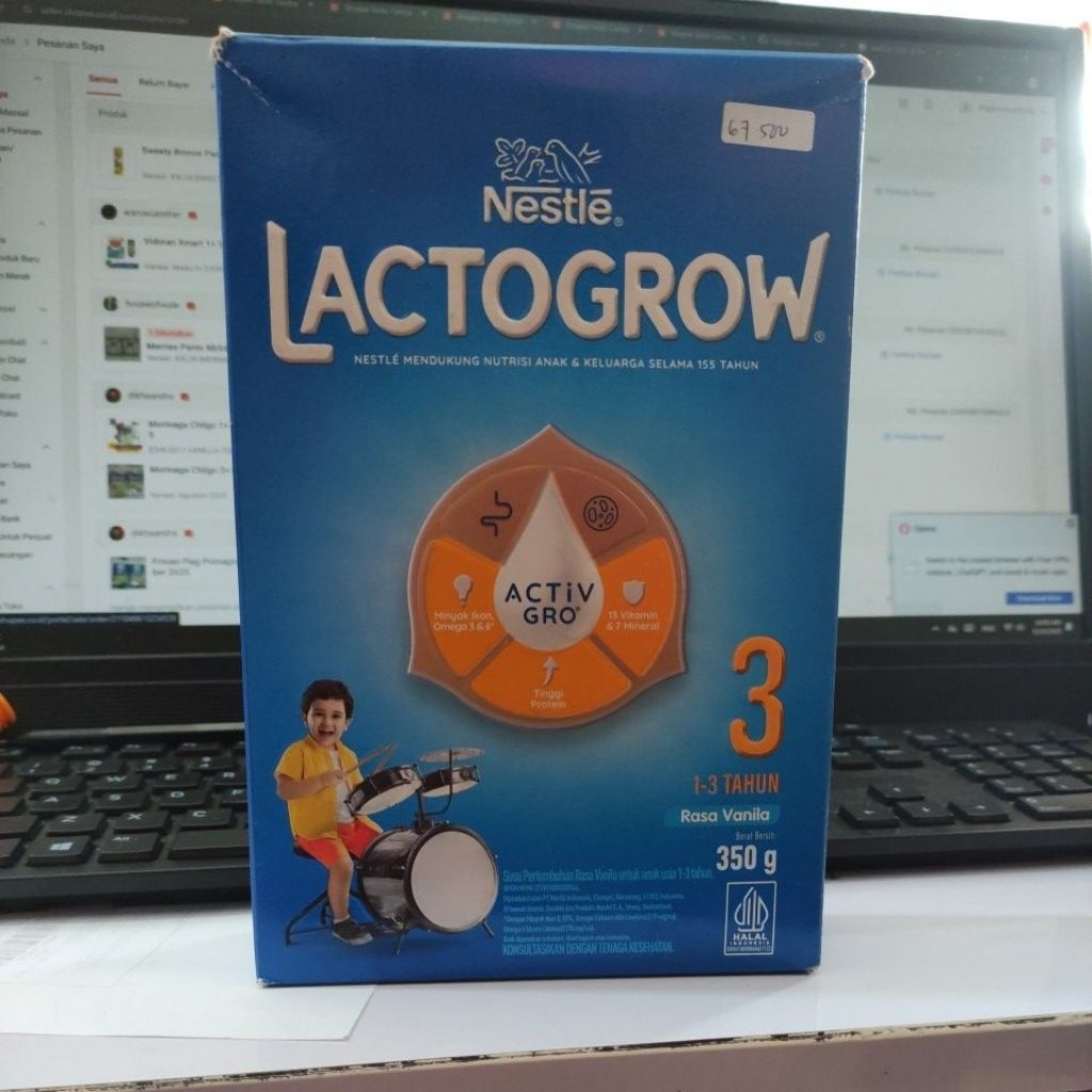 

Lactogrow 3 Vanilla 350g Udah Exp Juni 2025